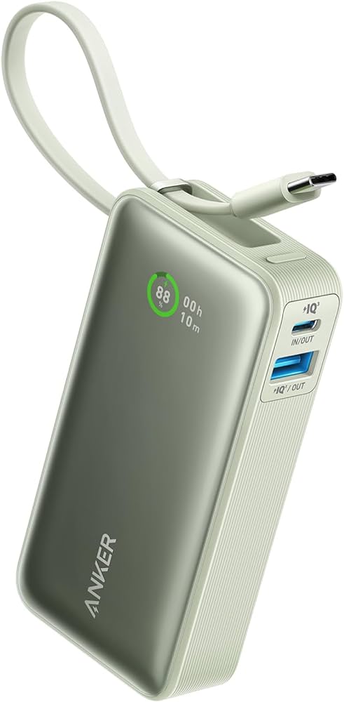 Anker Nano Power Bank (30W, Built-In USB-C Cable)