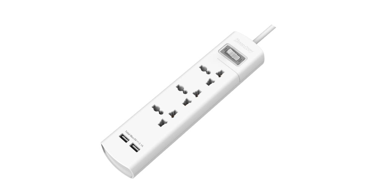 Huntkey SZM307 Power Strip Surge 3 Universal AC Sockets 1.5M photo 