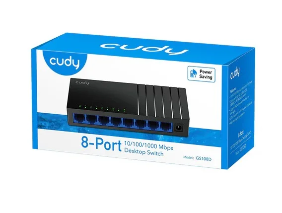 Cudy 8-Port 10/100/1000 Mbps Desktop Switch GS108D
