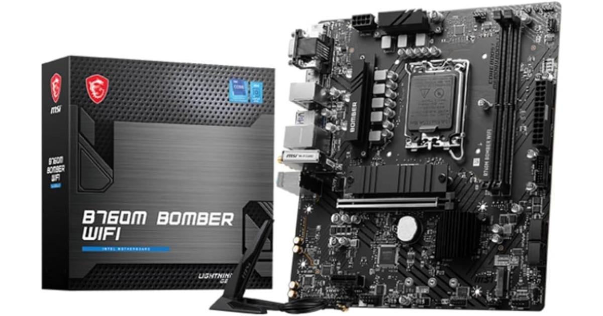MSI B760M BOMBER Wi-Fi 6E, Intel 14th 13th 12th Series, LGA 1700/DDR5/PCIe 4.0/2xM.2 - mATX Gaming MotherBoard photo 