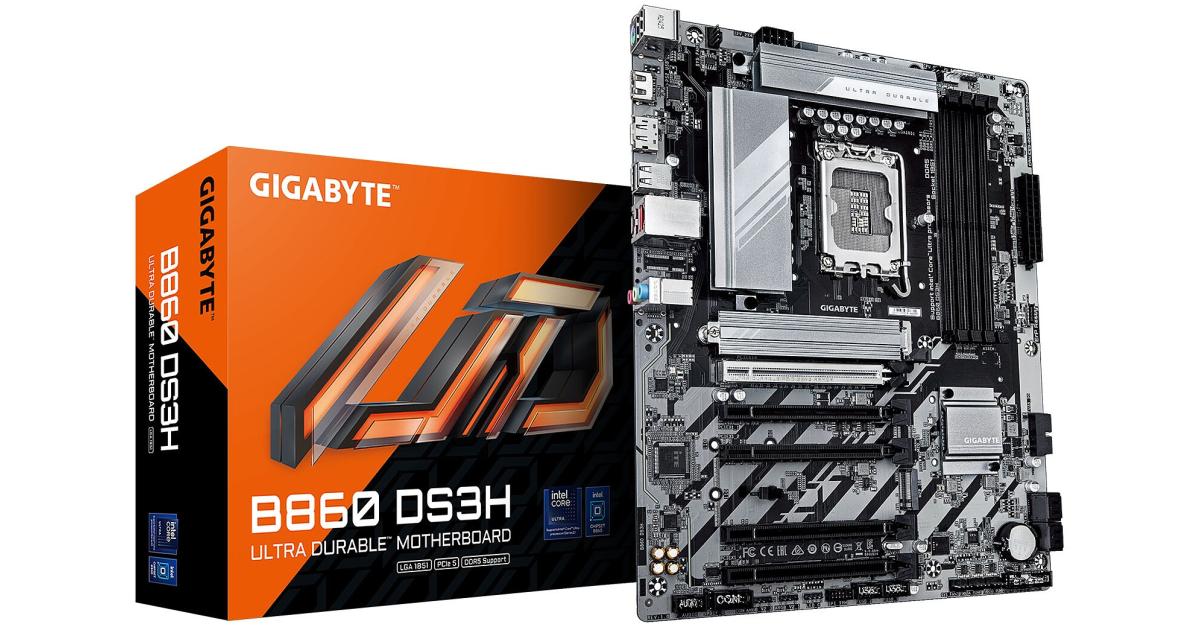 GIGABYTE B860 DS3H Intel Core Ultra (Series 2), LGA 1851/DDR5/PCIe 5.0/2xM.2 - ATX Gaming MotherBoard photo 