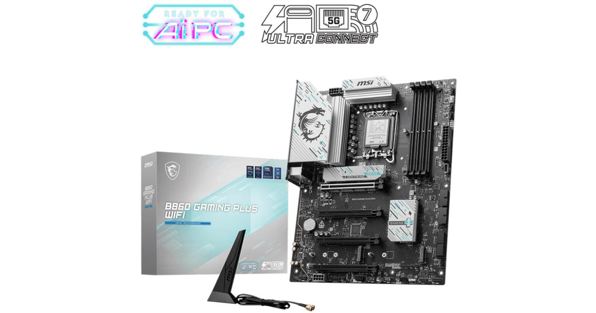 MSI B860 GAMING PLUS WIFI (Wi-Fi 7) Intel Core Ultra (Series 2), LGA 1851/DDR5/PCIe 5.0/3xM.2 - ATX Gaming MotherBoard photo 
