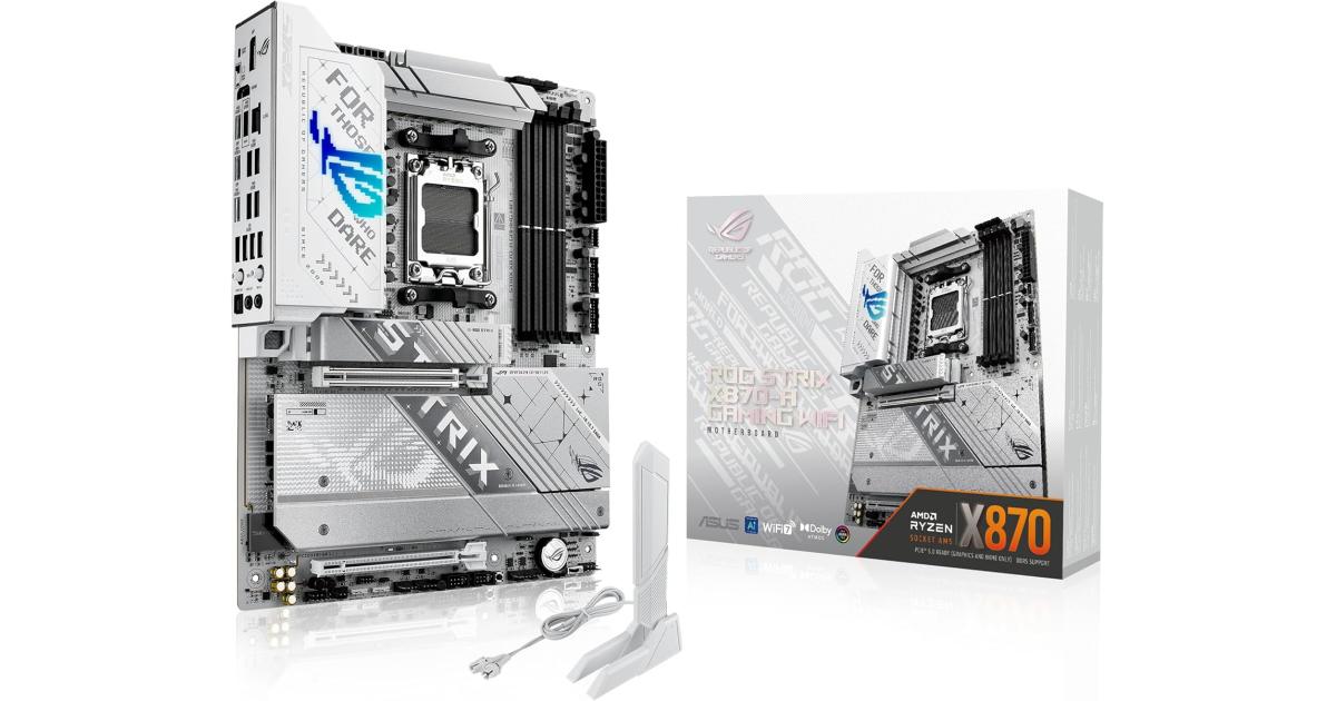 ASUS ROG STRIX X870-A GAMING WIFI (Wi-Fi 7) AMD RYZEN 7000 8000 9000 Series AM5/DDR5/PCIe 5.0/4xM.2 - ATX Gaming MotherBoard Photo