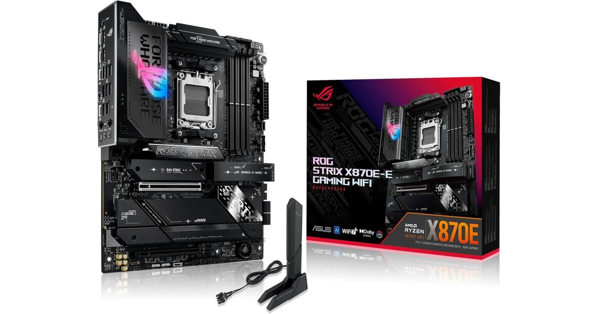 ASUS ROG STRIX X870E-E GAMING WIFI (Wi-Fi 7) AMD RYZEN 7000 8000 9000 Series AM5/DDR5/PCIe 5.0/5xM.2 - ATX Gaming MotherBoard