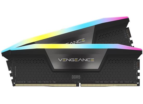 CORSAIR VENGEANCE RGB 32GB (2x16GB) DDR5 RAM 6400MT/s CL32 Memory Kit - Black photo 