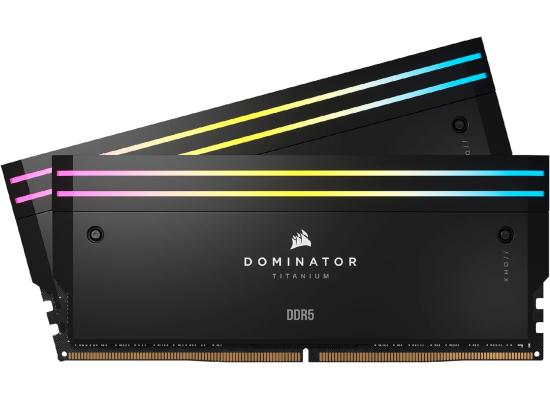 CORSAIR DOMINATOR TITANIUM RGB 48GB (2x24GB) DDR5 RAM 7200MT/s CL36 Memory Kit - Black Photo
