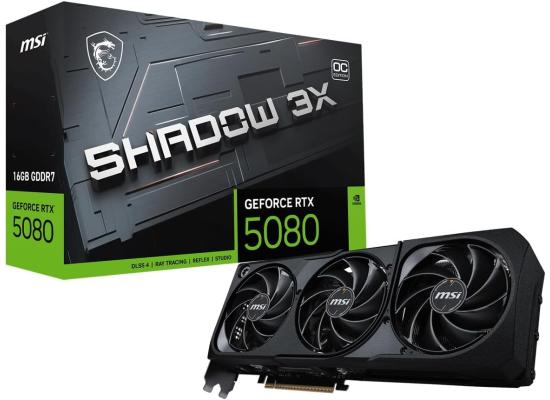 MSI GeForce RTX 5080 SHADOW 3X OC 16GB GDDR7 photo 