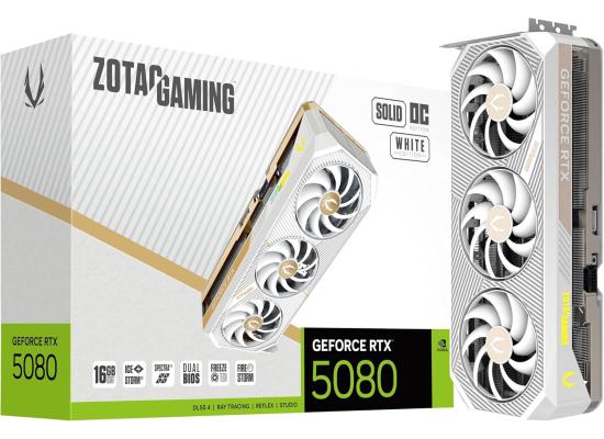 ZOTAC GAMING GeForce RTX 5080 SOLID OC White Edition 16GB GDDR7 photo 