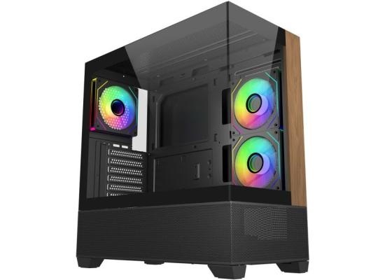 Cooler Master Elite 690 Wood Black ATX ARGB Mid Tower Fish Tank photo 