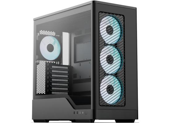 AeroCool D520A Black ARGB ATX Mid Tower Aesthetic Design photo 